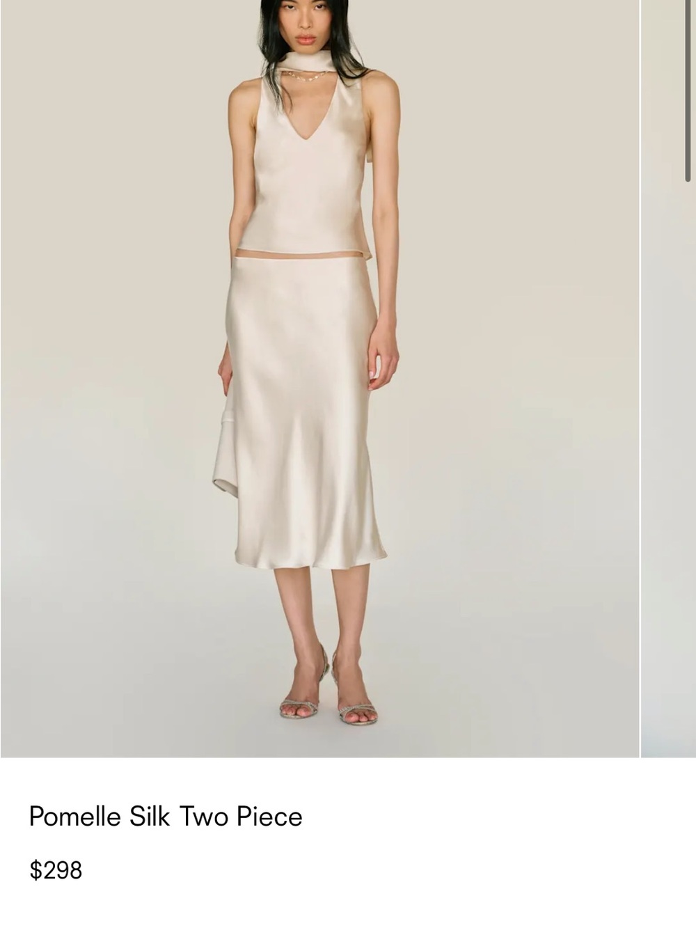 Reformation Almond Silk Set - Picture 3 of 9